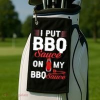 Bbq Sauce Barbeque Recipes Korean Barbecue Keto Gift Golf Towel thumb 2