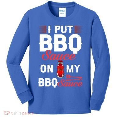 Bbq Sauce Barbeque Recipes Korean Barbecue Keto Gift Kids Long Sleeve Shirt