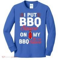 Bbq Sauce Barbeque Recipes Korean Barbecue Keto Gift Kids Long Sleeve Shirt thumb 0