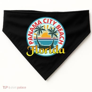 Beach Spring Break Please FL Panama City Beach USA-Made Doggie Bandana