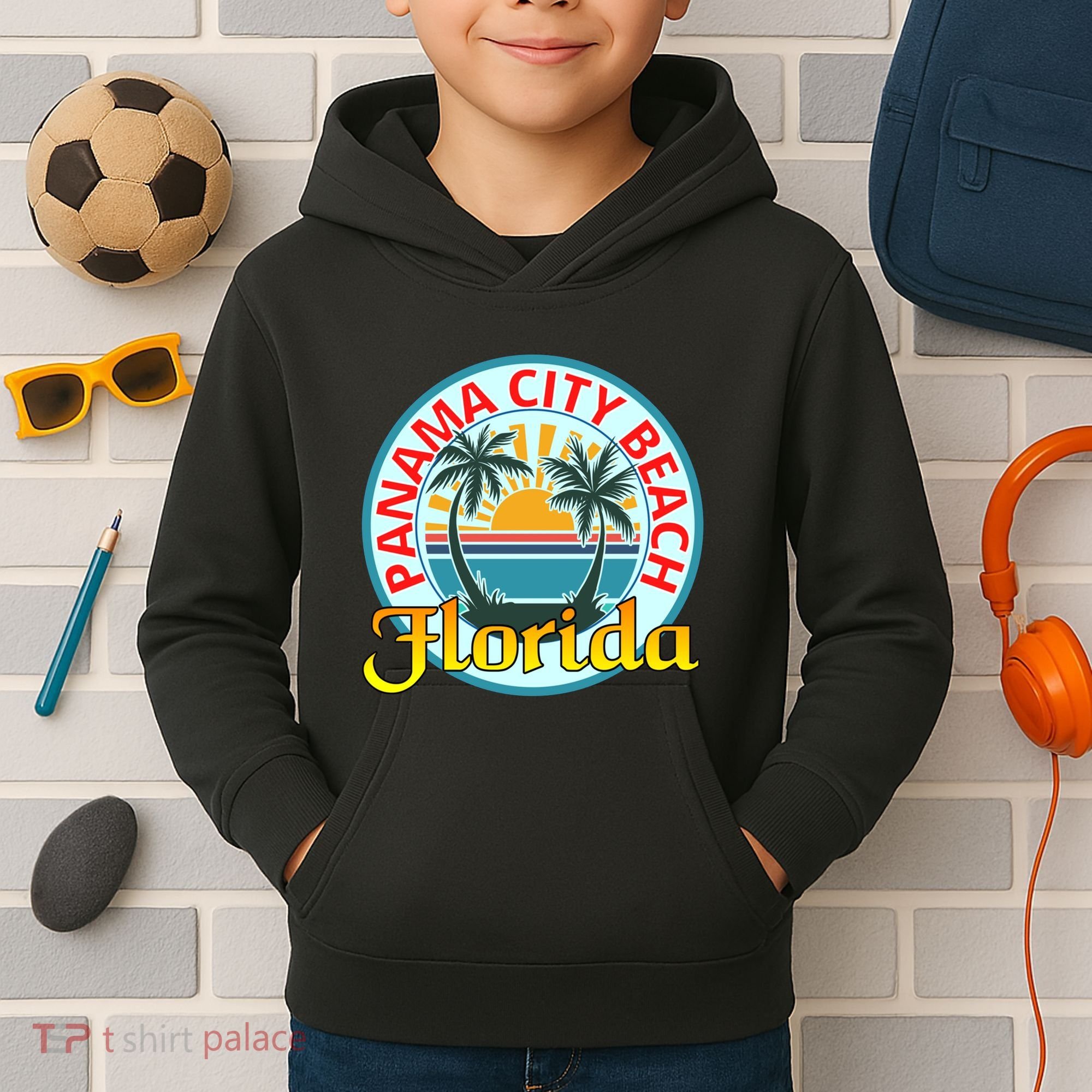Beach Spring Break Please FL Panama City Beach Kids Hoodie