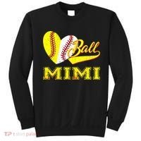 Baseball Softball Ball Heart Mimi Mother's Day Sweatshirt thumb 0