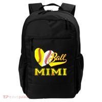 Baseball Softball Ball Heart Mimi Mother's Day Backpack thumb 0