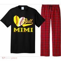 Baseball Softball Ball Heart Mimi Mother's Day Pajama Set thumb 0