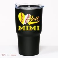 Baseball Softball Ball Heart Mimi Mother's Day Tumbler thumb 0