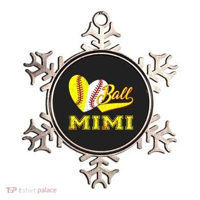 Baseball Softball Ball Heart Mimi Mother's Day Ornament