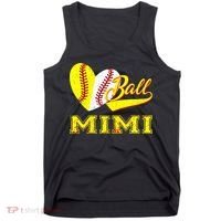 Baseball Softball Ball Heart Mimi Mother's Day Tank Top thumb 0