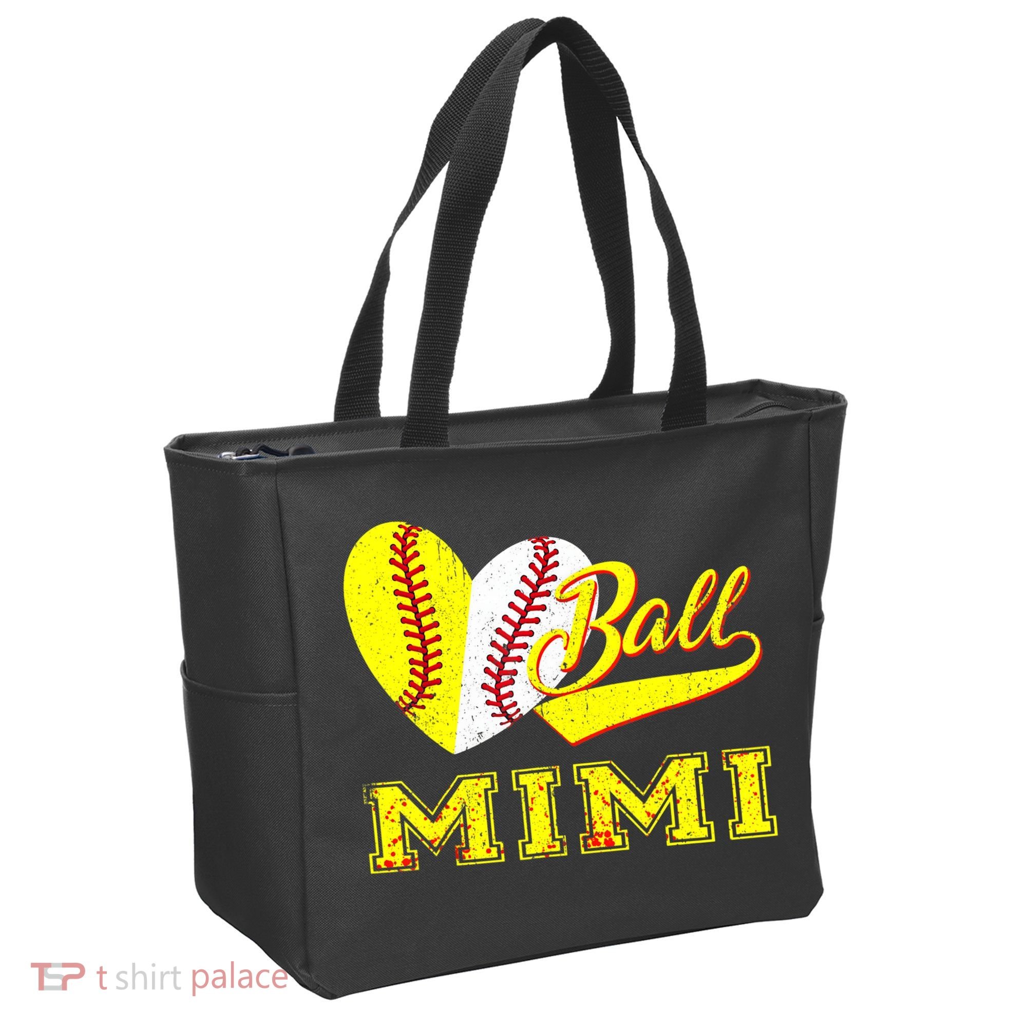 Baseball Softball Ball Heart Mimi Mother's Day Tote Bag