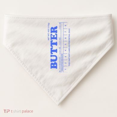 Butter Stick Blue Funny USA-Made Doggie Bandana