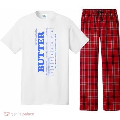 Butter Stick Blue Funny Pajama Set