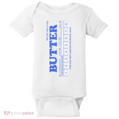 Butter Stick Blue Funny Baby Bodysuit