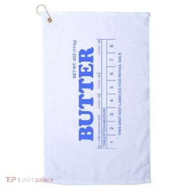 Butter Stick Blue Funny Golf Towel