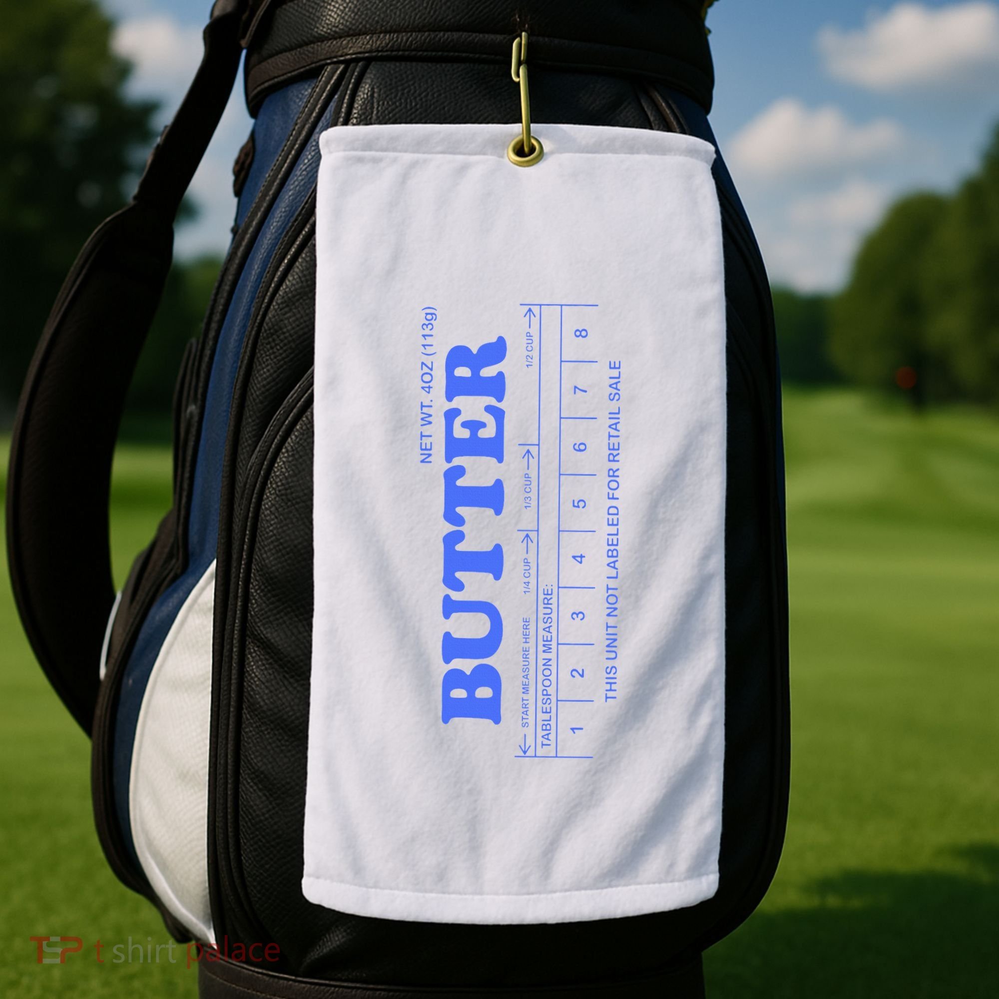 Butter Stick Blue Funny Golf Towel
