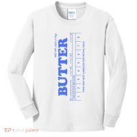 Butter Stick Blue Funny Kids Long Sleeve Shirt thumb 0