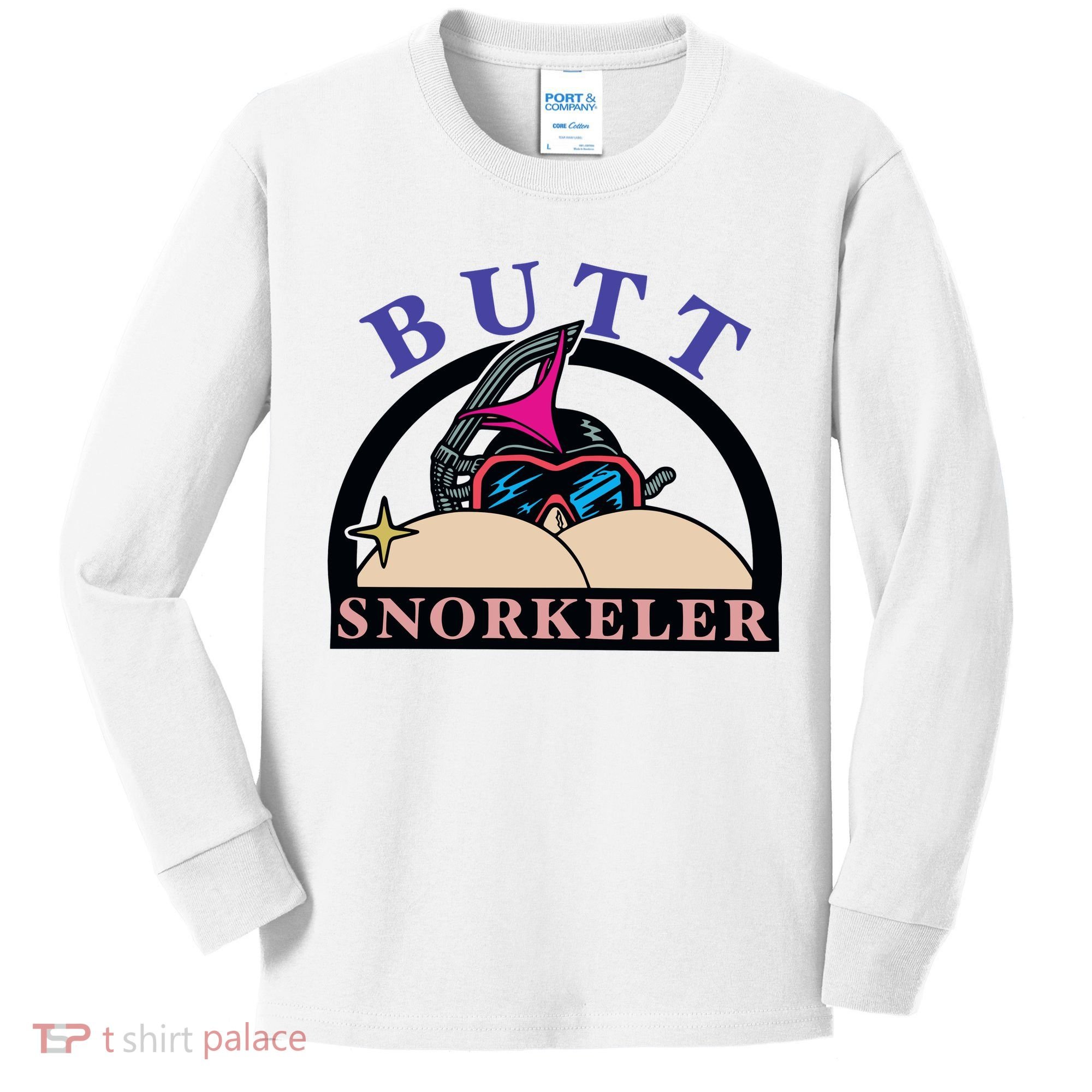 Butt Snorkeler Kids Long Sleeve Shirt