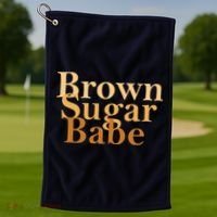 Brown Sugar Babe Golf Towel thumb 1