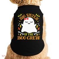 Big Sister Boo Crew Ghost Matching Family Halloween Doggie Tank thumb 0