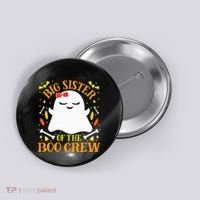 Big Sister Boo Crew Ghost Matching Family Halloween Button thumb 0