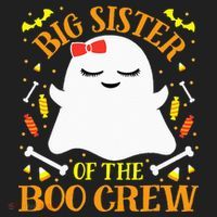 Big Sister Boo Crew Ghost Matching Family Halloween Hat thumb 2
