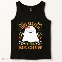 Big Sister Boo Crew Ghost Matching Family Halloween Tank Top thumb 2