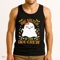 Big Sister Boo Crew Ghost Matching Family Halloween Tank Top thumb 3