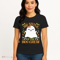 Big Sister Boo Crew Ghost Matching Family Halloween Women's T-Shirt thumb 4