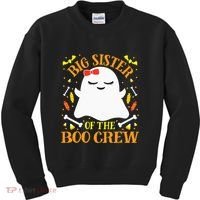 Big Sister Boo Crew Ghost Matching Family Halloween Kids Sweatshirt thumb 0