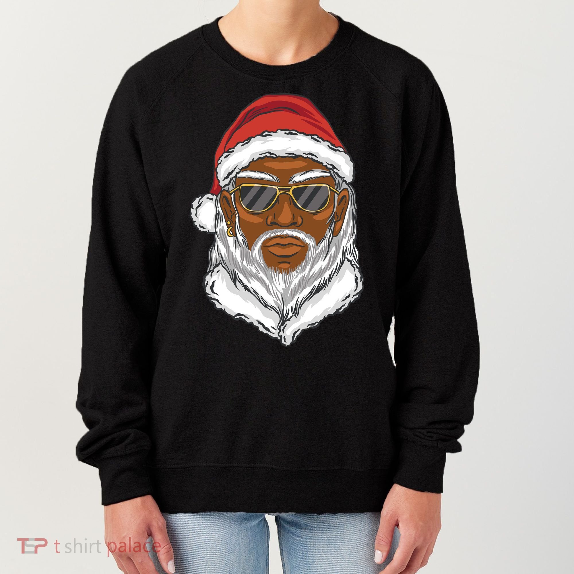 Black Santa Women's Sweatshirt