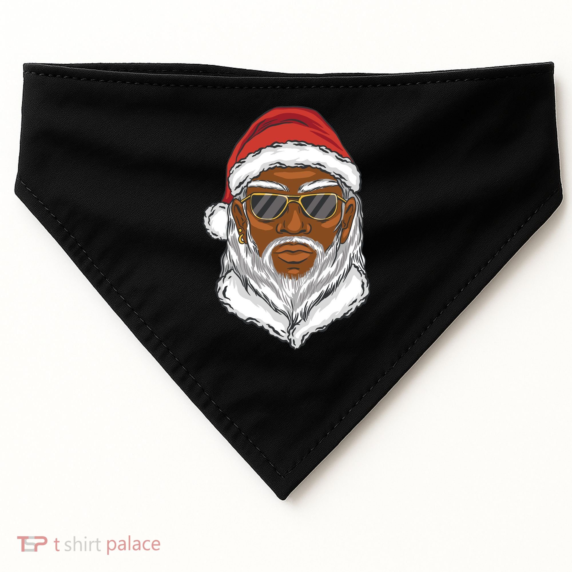 Black Santa USA-Made Doggie Bandana