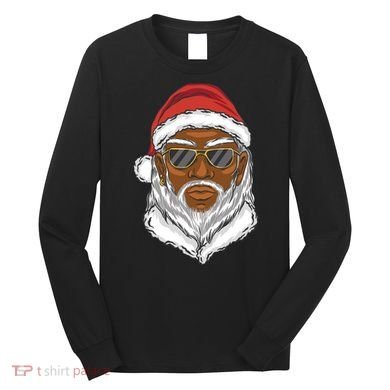 Black Santa Long Sleeve Shirt