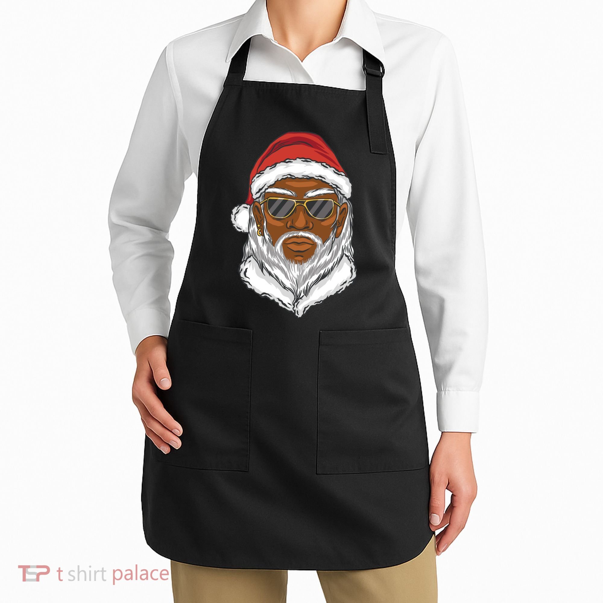 Black Santa Apron