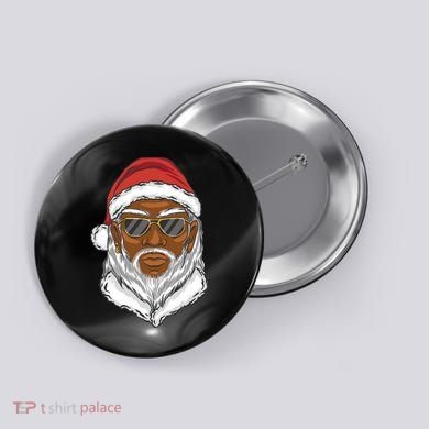 Black Santa Button