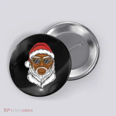 Black Santa Button