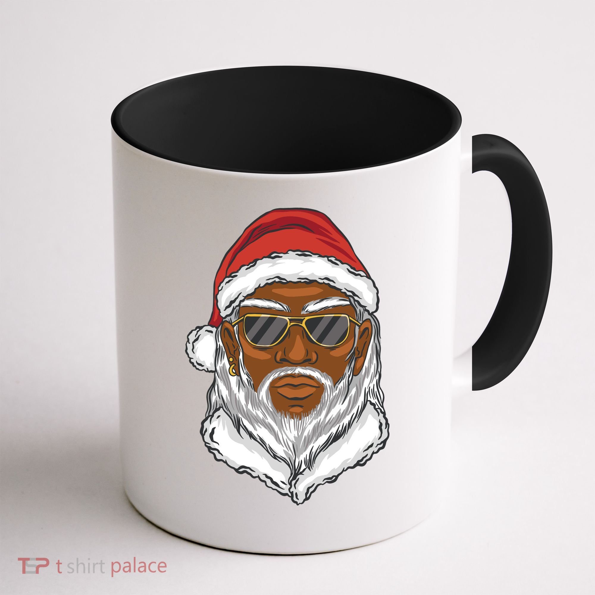 Black Santa Coffee Mug