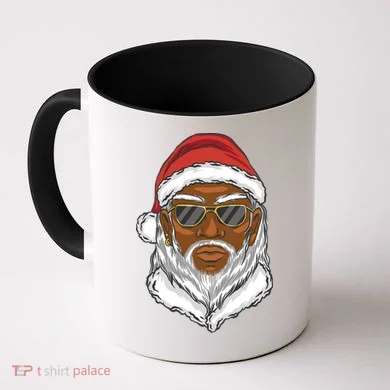 Black Santa Coffee Mug