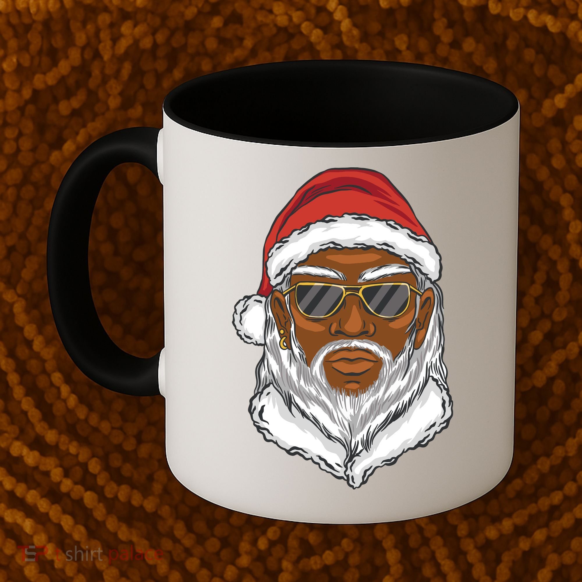 Black Santa Coffee Mug