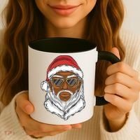 Black Santa Coffee Mug thumb 3
