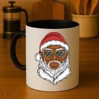 Black Santa Coffee Mug thumb 4
