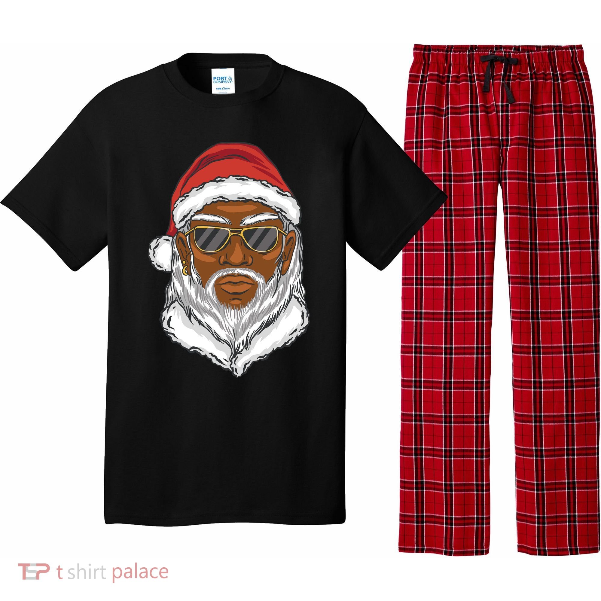 Black Santa Pajama Set