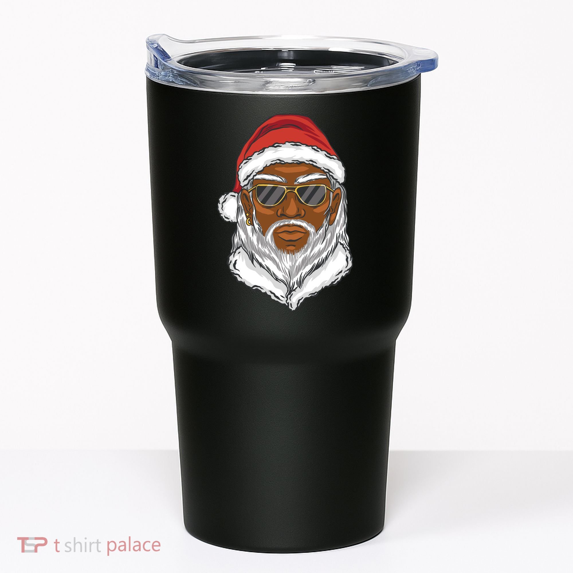 Black Santa Tumbler