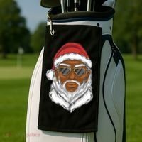 Black Santa Golf Towel thumb 2