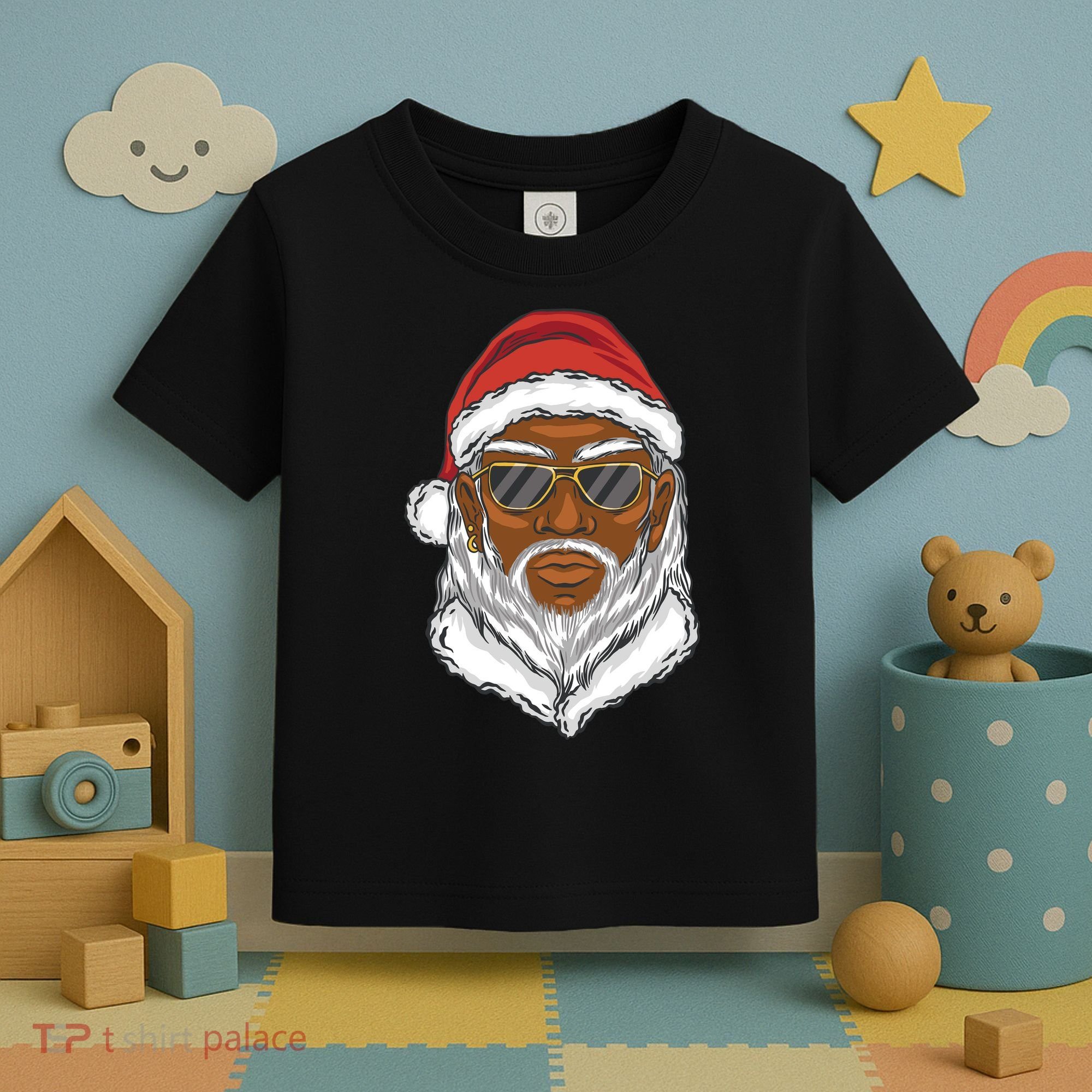 Black Santa Toddler T-Shirt