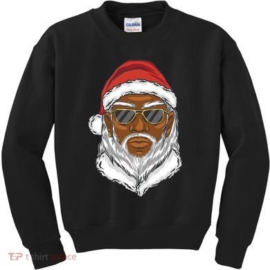 Black Santa Kids Sweatshirt