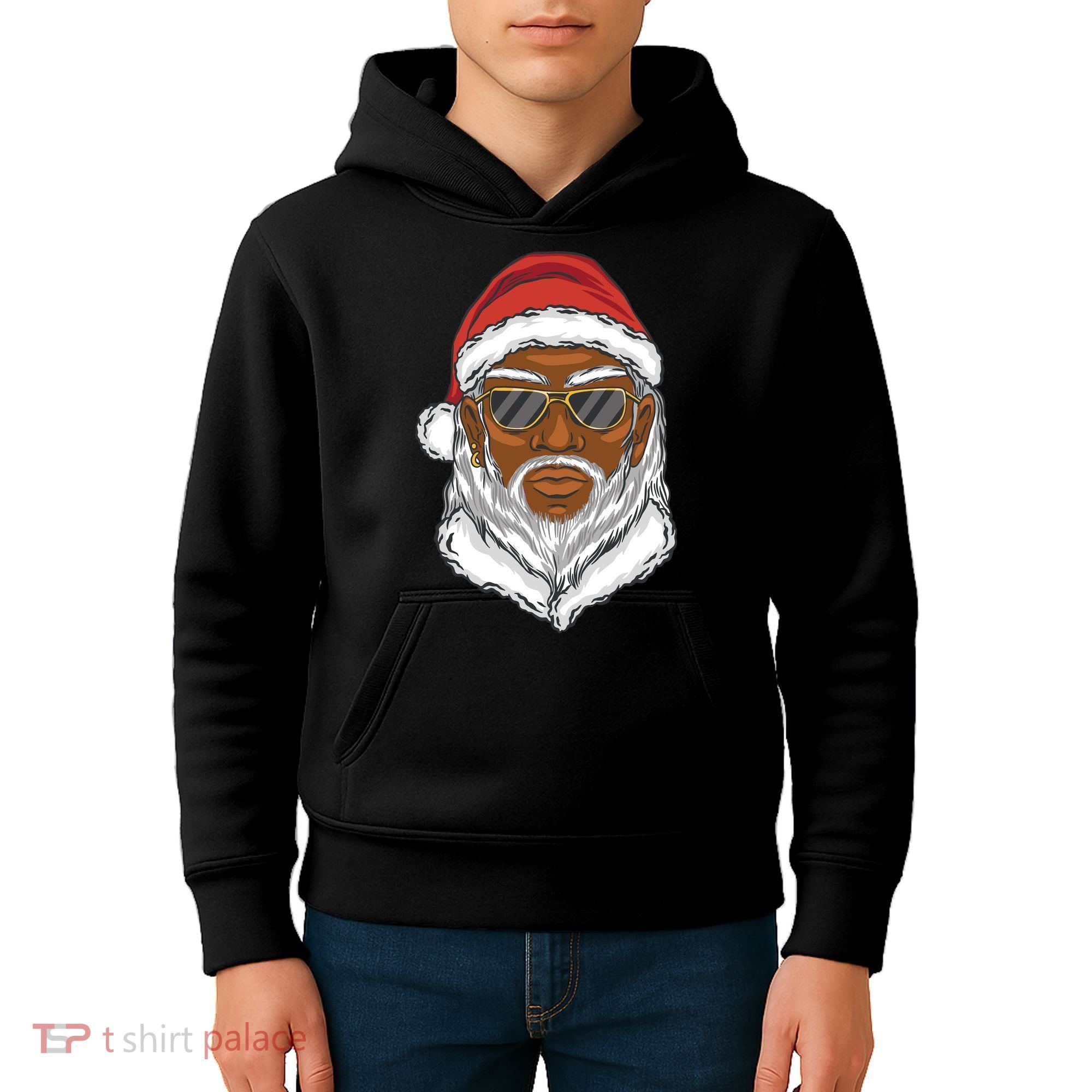 Black Santa Kids Hoodie