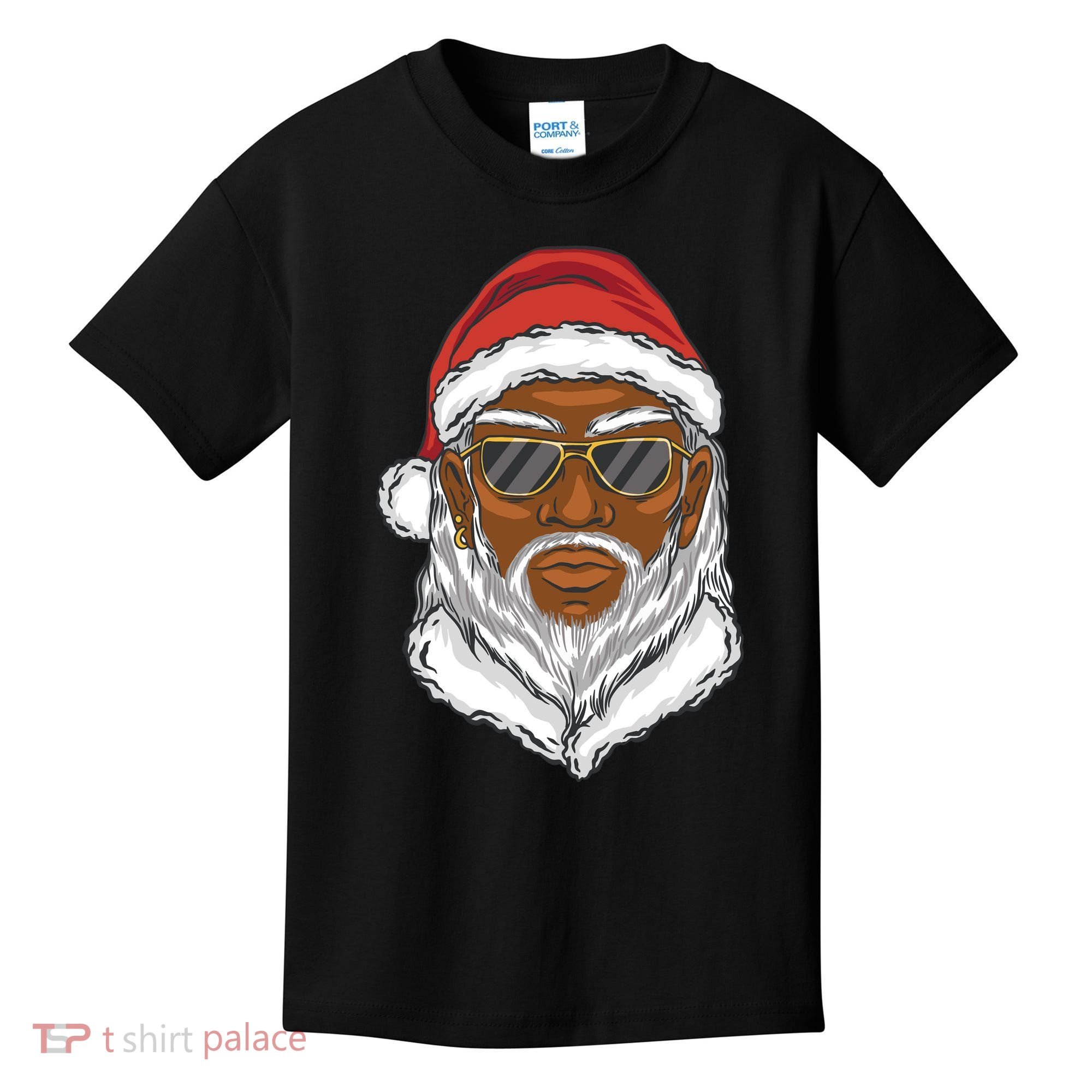 Black Santa Kids T-Shirt