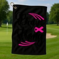 Braue Strong Breast Cancer Golf Towel thumb 1