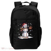 Baseball Snowman Baseball Player Santa Hat Christmas Funny Backpack thumb 0