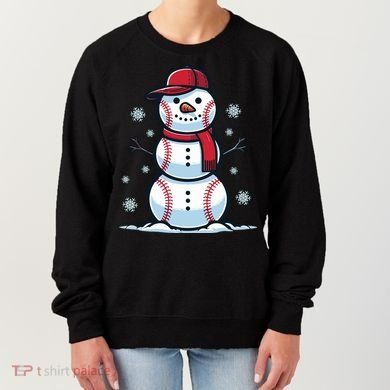 Baseball Snowman Women's Sweatshirt