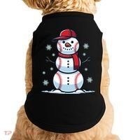 Baseball Snowman Doggie Tank thumb 0