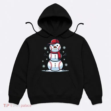 Baseball Snowman Hoodie